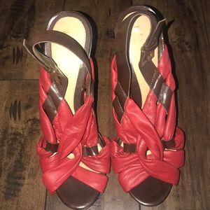 Lamb shoes leather strap shoes